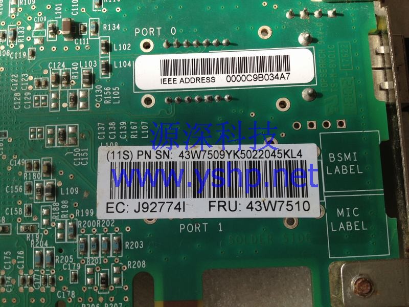 上海源深科技 Shanghai   IBM 4GB 单口FC HBA光纤卡 LPE11000 43W7509 43W7510 高清图片