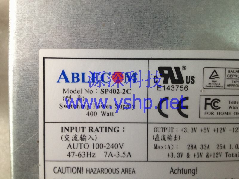 上海源深科技 Shanghai    SuperMicro   Server  Power Supply   2U机架 ABLECOM SP402-2C 高清图片
