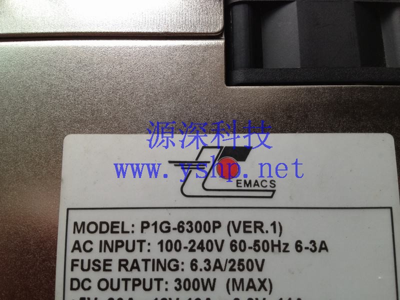 上海源深科技 EMACS ZIPPY P1G-6300P VER.1 1U Equipment power supply 高清图片