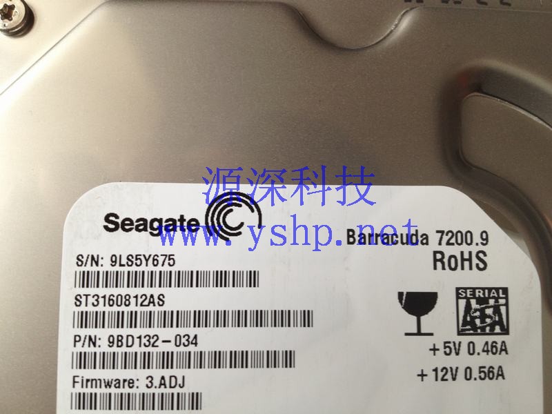 上海源深科技 Shanghai   DELL PowerEdge  Server 160G SATA Hard disk   ST3160812AS 高清图片