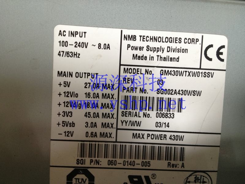 上海源深科技 Shanghai   SGI silicon graphics fuel Power Supply   SG002A430WSW 060-0140-005 高清图片