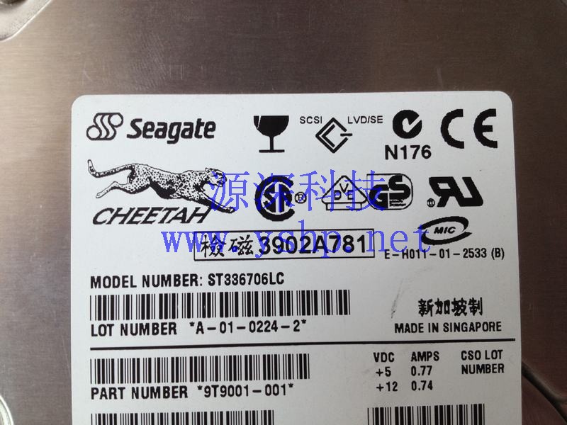 上海源深科技 Shanghai   方正圆明 2050 Server SCSI Hard disk   ST336706LC 36G  高清图片