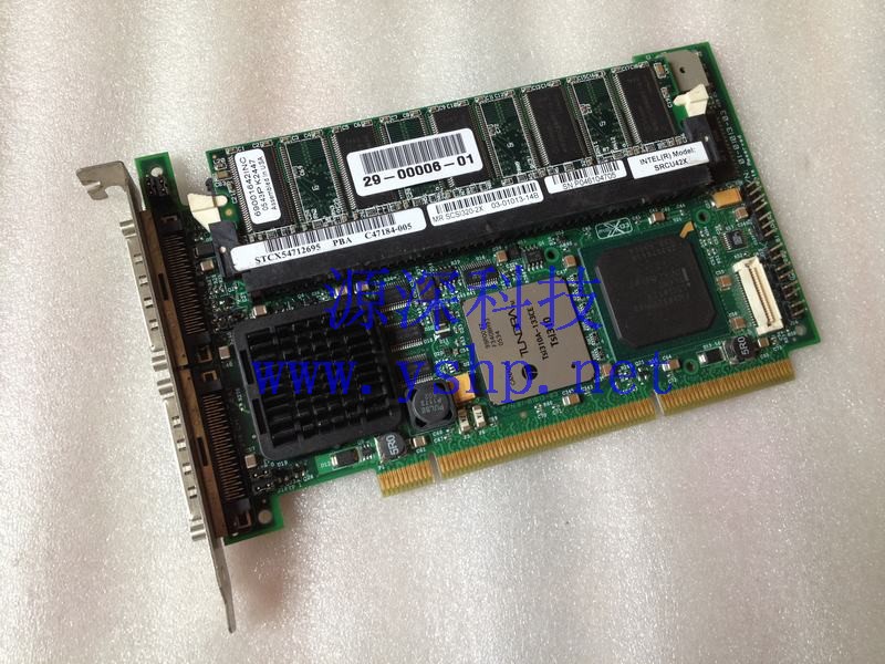 上海源深科技 Shanghai   Intel SCSI Raid card 128M缓存 SRCU42X 29-00006-01 SCSI320-2X STCX54712695 高清图片