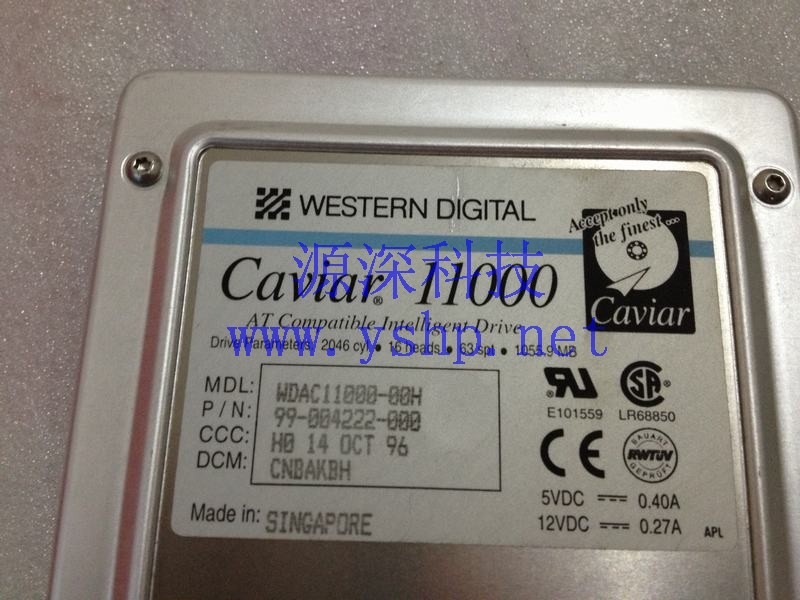 上海源深科技 Shanghai   WD IDE Hard disk   Caviar 11000 1055.9M WDAC11000-00H 99-004222-000 高清图片