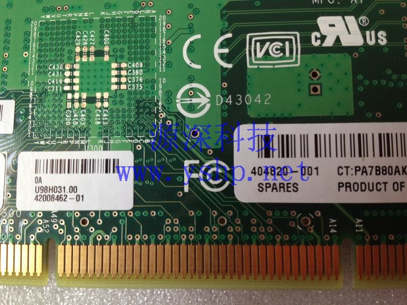 上海源深科技 Shanghai   HP ProLiant DL585G2 Server PCI-X Gigabit  network card  NC7771 404820-001 高清图片