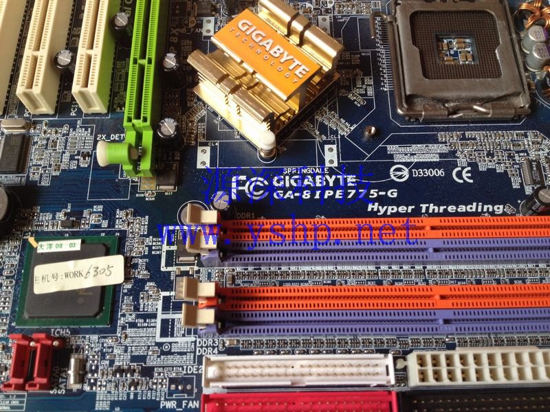 上海源深科技 Shanghai   DAYANG 技嘉mainboard LGA775 pin  GIGABYTE GA-8IPE775-G 高清图片