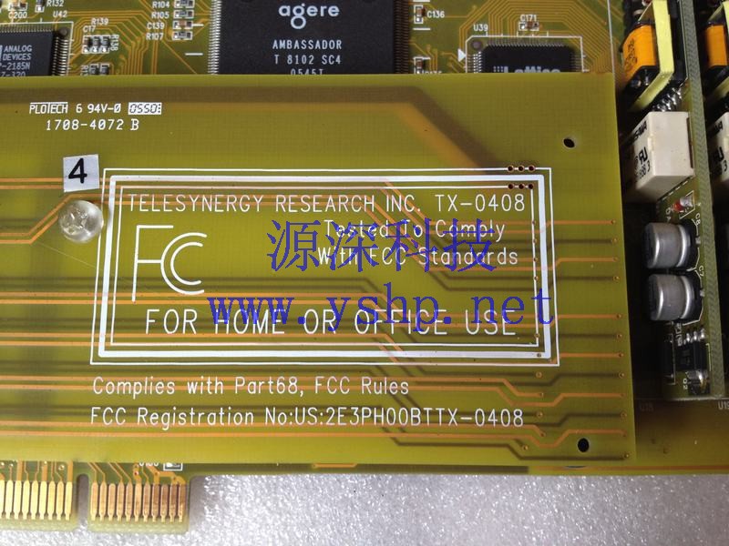 上海源深科技 Shanghai   电话语音卡 TELESYNERGY TX-0408 24-00408-62 高清图片