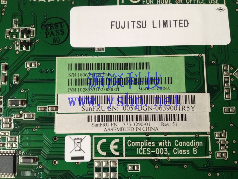 上海源深科技 Shanghai   FUJITSU PRIMEPOWER Server   Graphics Card   375-3290-01 高清图片