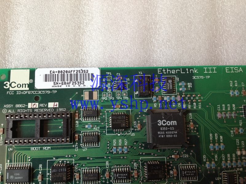 上海源深科技 Industrial Equipment EtherLink III EISA network card 8862-10 REV H 高清图片