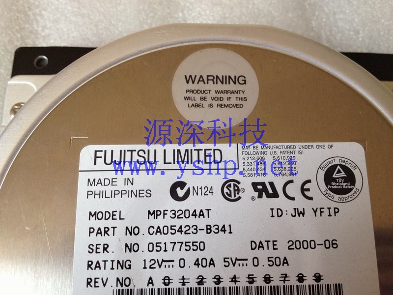 上海源深科技 Shanghai   FUJITSU 20G IDE Hard disk   MPF3204AT CA05423-B341 高清图片