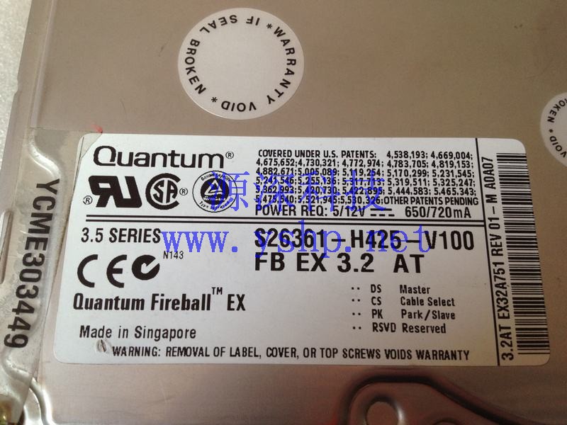 上海源深科技 Shanghai   QUANTUM 3.2G IDE Hard disk   S26361-H425-V100 高清图片