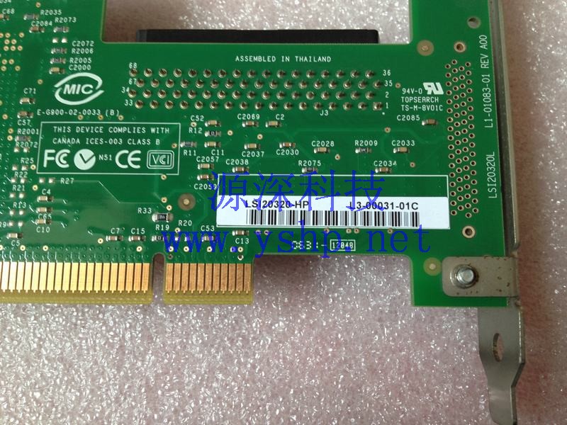 上海源深科技 Shanghai   HP Ultra320 PCI-X SCSI卡 403049-001 399478-001 LSI20320-HP 高清图片