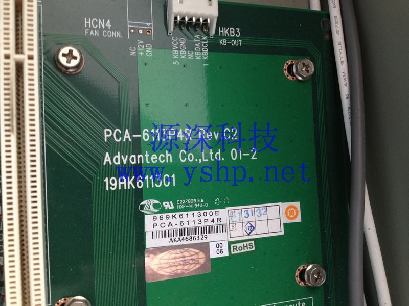 上海源深科技 Shanghai    Advantech  Industrial  computer backplane  PCA-6113P4R REV.C2 9*ISA 4*PCI 高清图片