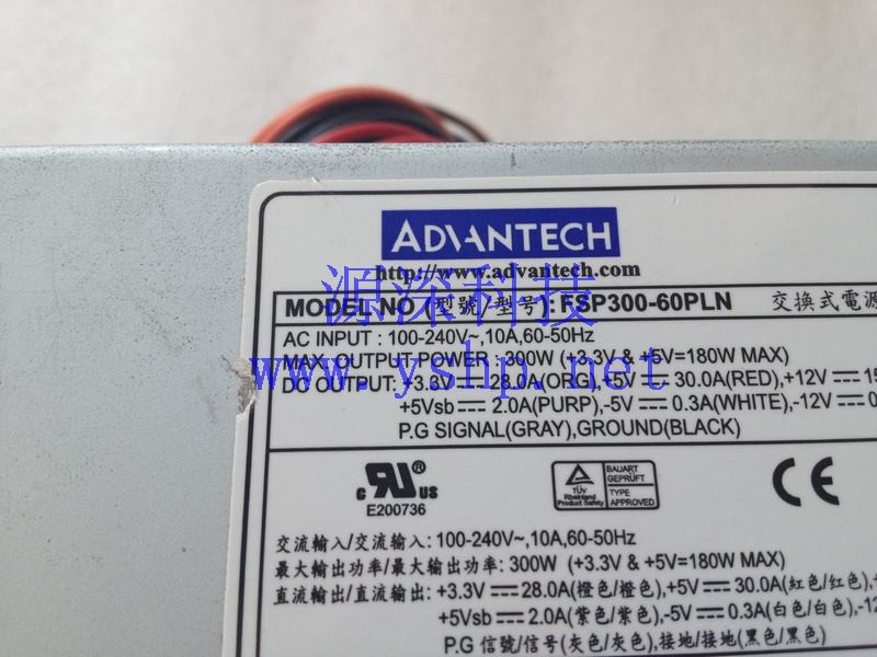 上海源深科技 Shanghai    Advantech  Industrial  computer Power Supply   FSP300-60PLN 300W 高清图片