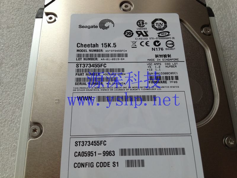 上海源深科技 Shanghai    Fujitsu  Storage  光纤 Hard disk   73G 15K CA06800-E422 CA05951-9963 ST373455FC 高清图片
