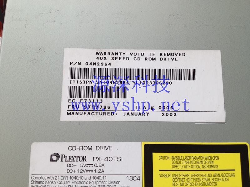 上海源深科技 Shanghai   IBM  Server  Optical Drive 04N2964 97H7796 09P2645 PX-40TSI 高清图片