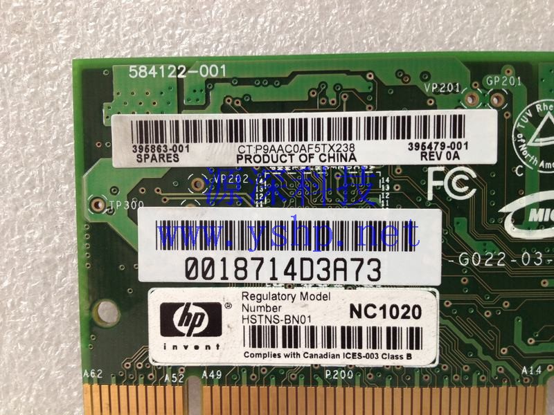 上海源深科技 Shanghai   HP Server network card  PCI interface 396479-001 396863-001 NC1020 高清图片