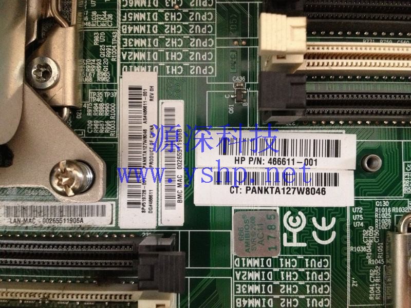 上海源深科技 Shanghai   HP ProLiant ML150G6   Server mainboard  466611-001 519728-001 高清图片
