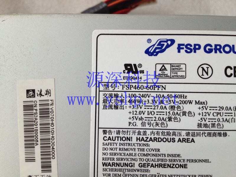 上海源深科技 Shanghai    Inspur  NP350 Server Power Supply   FSP460-60PFN 高清图片