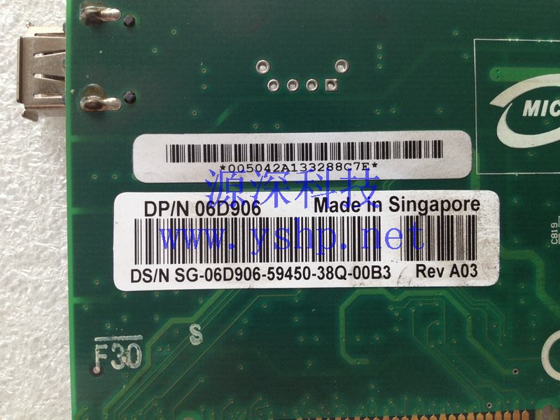 上海源深科技 Shanghai   DELL Adaptec 双端口 PCI interface 1394卡 IEEE 1394A 6D906 高清图片