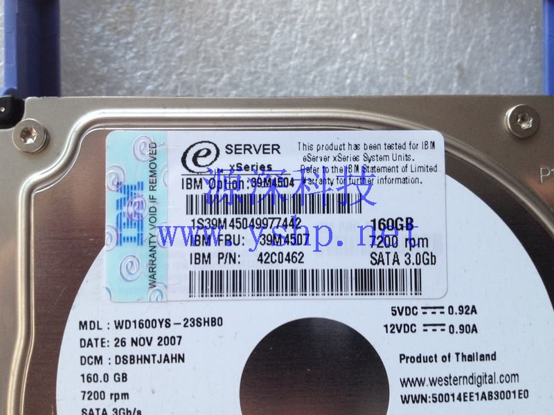 上海源深科技 Shanghai   IBM X3250 Server Hard disk   160G SATA 39M4507 42C0462 高清图片