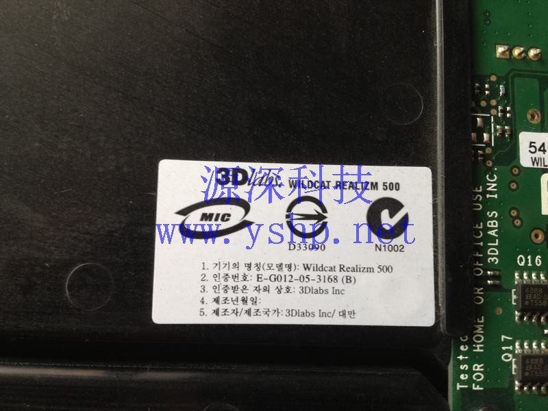 上海源深科技 Shanghai   3Dlabs Wildcat REALIZM 500 专业 Graphics Card   54G-000178-003 REV:D 高清图片