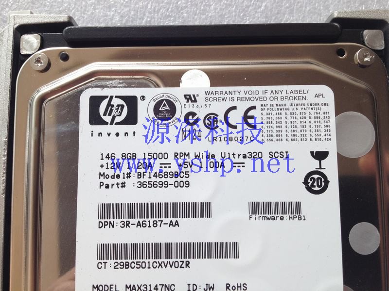 上海源深科技 Shanghai   HP 146.8GB 15000RPM SCSI Server Hard disk   404670-006 365699-009 高清图片