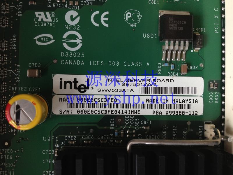 上海源深科技 Shanghai   Intel mainboard 双路XEON 604 SE7501WV2 SWV533ATA 高清图片