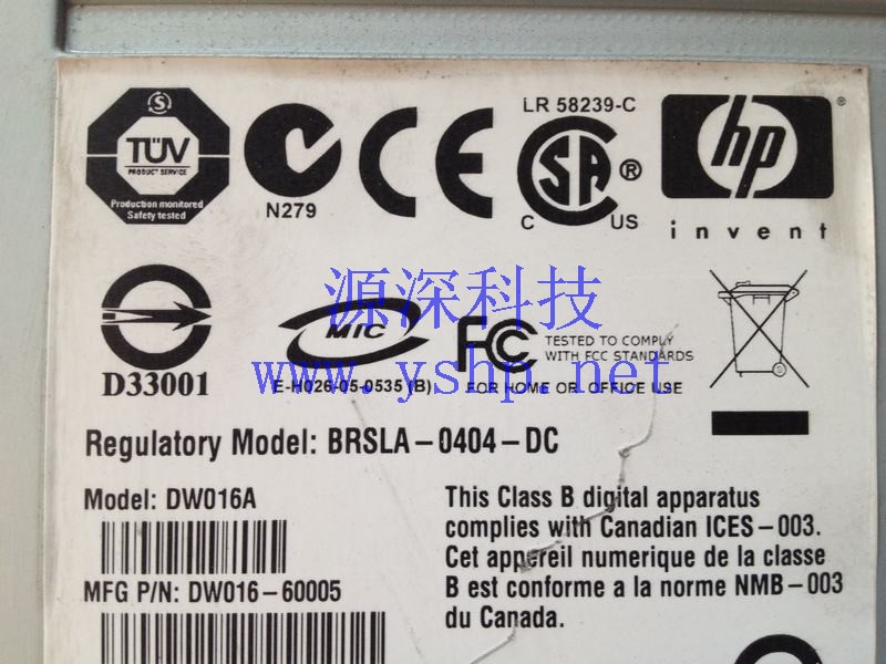 上海源深科技 Shanghai   HP BRSLA-0404-DC DW016A LTO2内置 Tape drive  高清图片