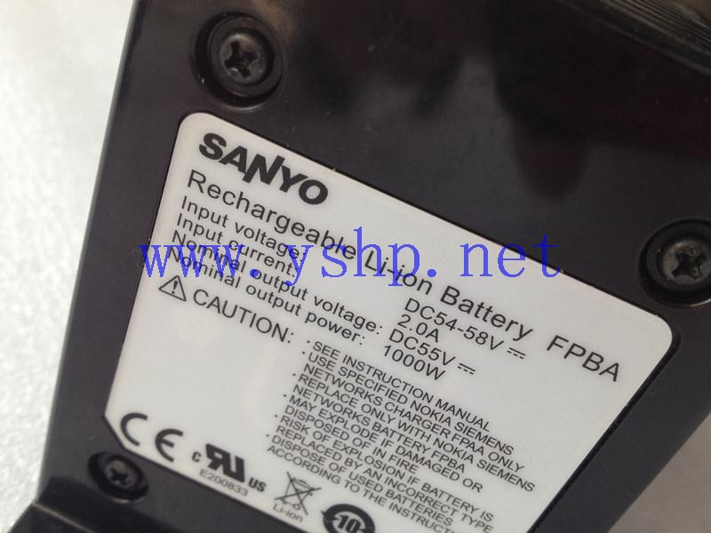 上海源深科技 Shanghai   SANYO  battery   FPBA DC54-58V 高清图片