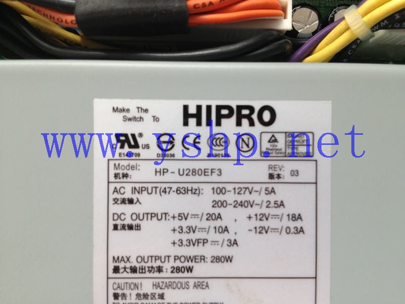 上海源深科技 Shanghai   DELL PowerEdge PE750 Server Power Supply   HP-U280EF3 高清图片