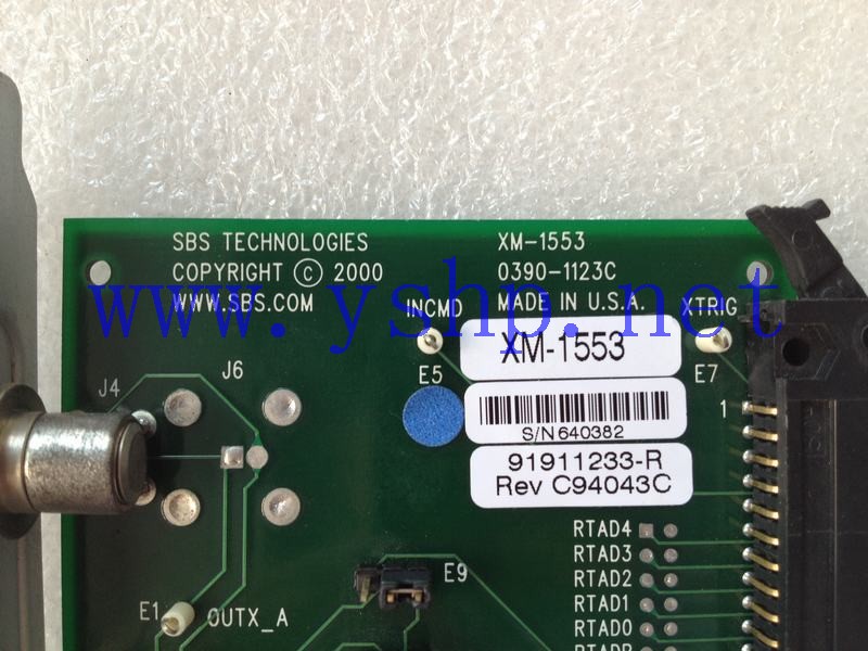 上海源深科技 SBS PX20 XM-1553 0390-1123C 高清图片