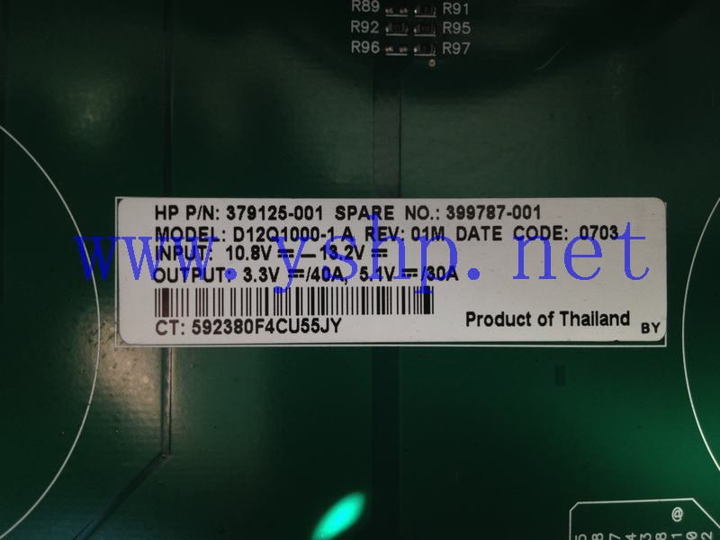 上海源深科技 Shanghai   HP ML370G5  Server  Power Supply  背板 分配板 379125-001 399787-001 高清图片