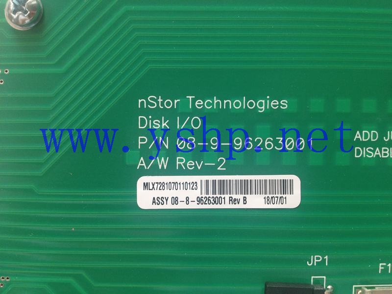 上海源深科技 Adaptec Durastor DISK I/O 08-9-96263001 REV-2 08-2-96263-001 REV.B 高清图片