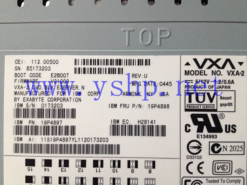 上海源深科技 Shanghai   IBM VXA2  Tape drive  VXA-2 19P4897 19P4898 高清图片