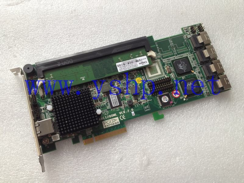 上海源深科技 Shanghai   PCI-E SATA III 16口 Hard disk    Raid card ARC1280ML VER 2.0 高清图片