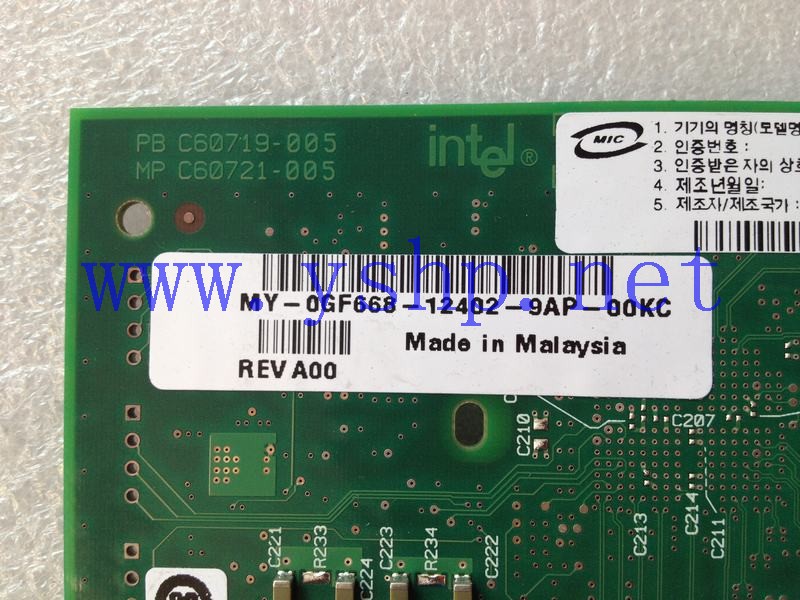 上海源深科技 Shanghai   DELL PowerEdge R905 Server PCI-E 9400PF光纤 network card  GF668 高清图片