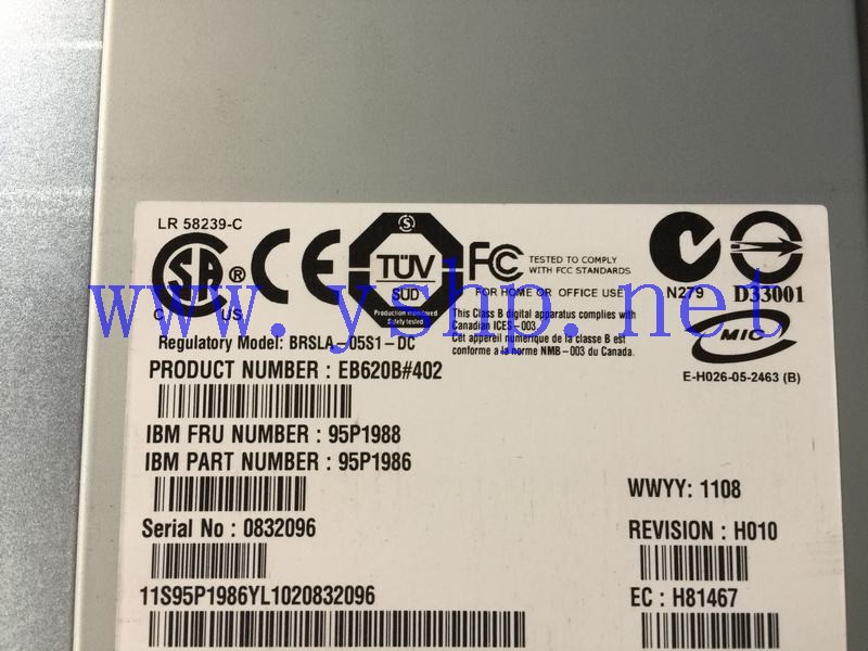 上海源深科技 Shanghai   IBM Server  DAT72 Tape drive  BRSLA-05S1-DC EB620B#402 95P1988 95P1986 高清图片