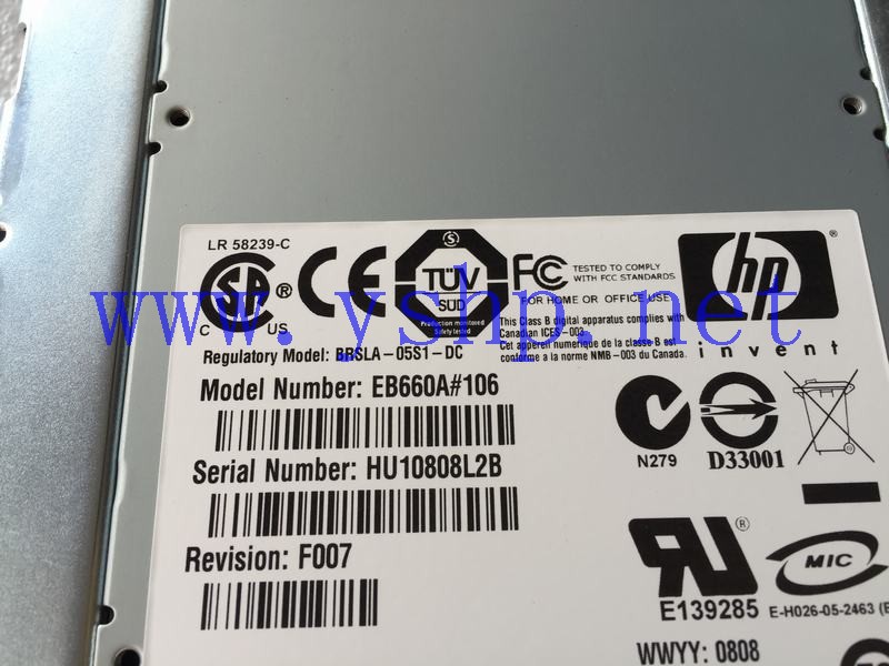 上海源深科技 Shanghai   HP DAT72 SCSI内置 Tape drive  BRSLA-05S1-DC EB660A#106 高清图片