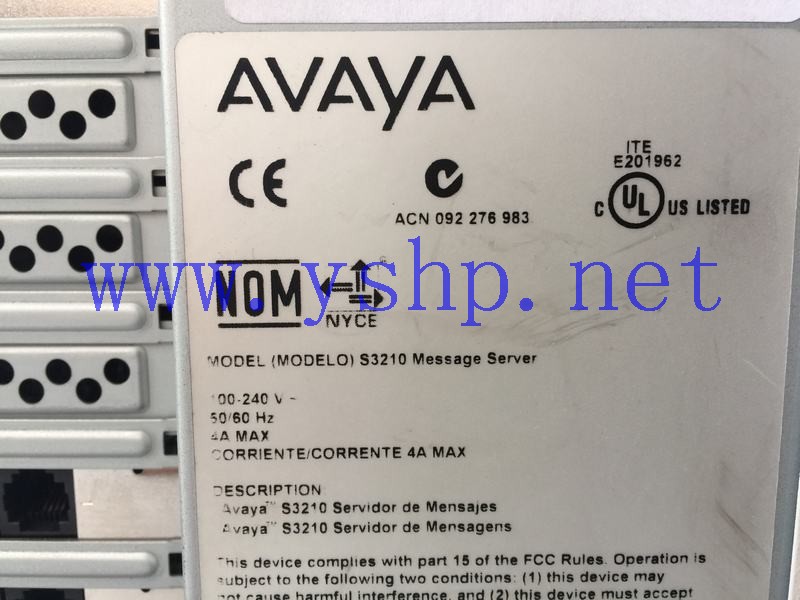 上海源深科技 AVAYA S3210 Message Server  高清图片