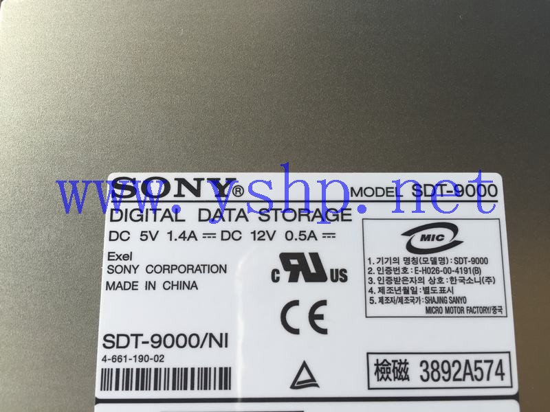 上海源深科技 Shanghai   SONY SDT-9000 SDT-9000/NI 50 pin SCSI Tape drive  高清图片