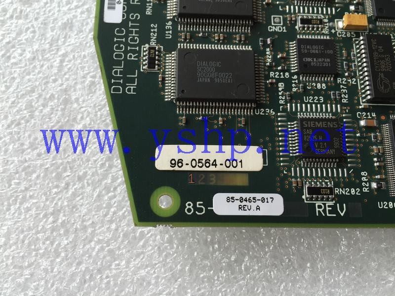 上海源深科技 Dialogic D/300SC-E1 75 REV 2 96-0564-001 85-0465-017 REV.A 高清图片