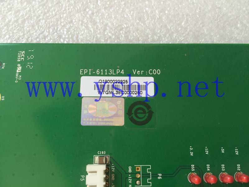 上海源深科技 Shanghai    EVOC Industrial  computer backplane  EPI-6113LP4 VER C00 高清图片
