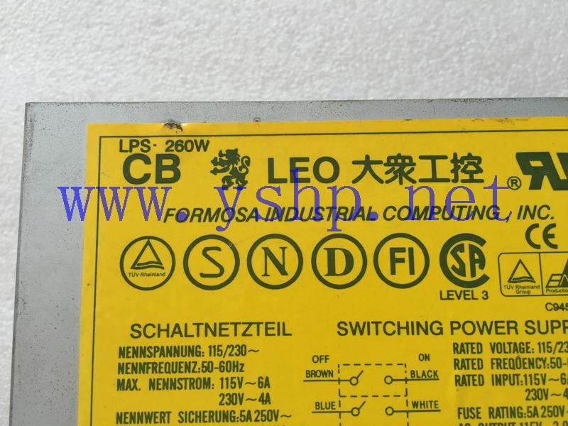 上海源深科技 Shanghai   Industrial Equipment  Industrial computer Power Supply   LPS-260W 高清图片