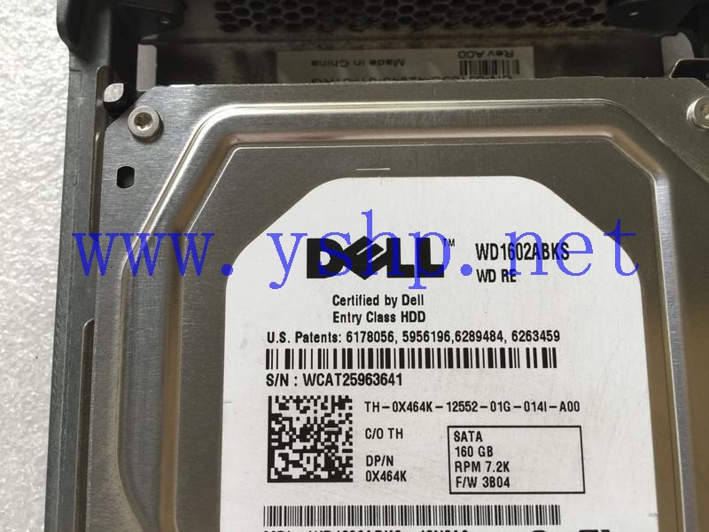 上海源深科技 DELL R300 Server Hard disk SATA 160GB 7.2K X464K WD1602ABKS 高清图片