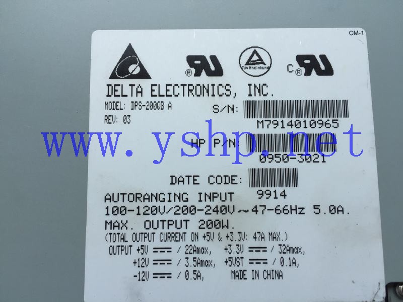 上海源深科技 Shanghai   HP Visualize B132L/B132L+  Power Supply   DPS-200QBA 0950-3021 高清图片