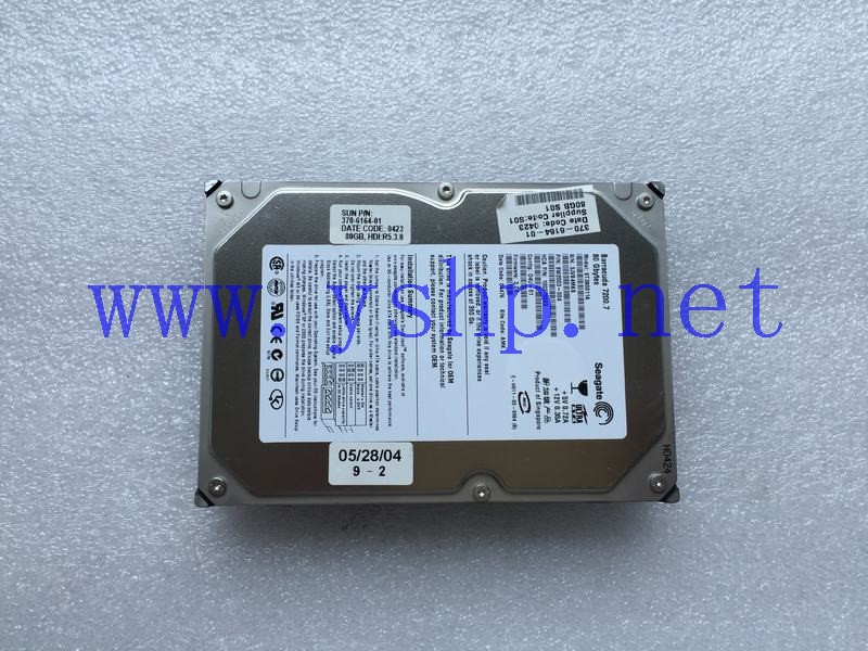 上海源深科技 Shanghai   SUN B150 7.2K IDE专用 Hard disk   80G 370-6164-01 高清图片