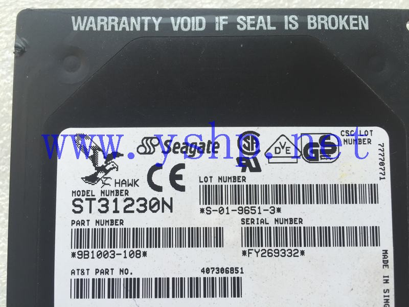 上海源深科技 Shanghai   Seagate 希捷 50 pin SCSI Hard disk   ST31230N 高清图片