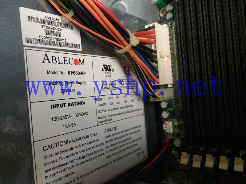 上海源深科技 Shanghai    SuperMicro   Workstation   Power Supply   ABLECOM SP650-RP 高清图片