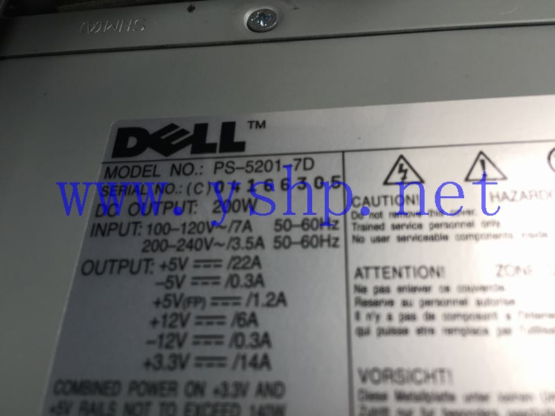 上海源深科技 Shanghai   DELL Optiplex GX110  Power Supply   PS-5201-7D 200W 9228C 高清图片